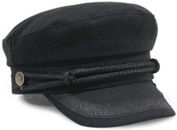KGM Accessories Ladies fisherman captains style fashion cap Black Small/Medium 57 cm