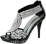 Fabulous Women's Delicacy-07 Platform Sandals, Black Pu, 7