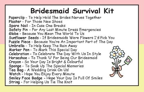 Survival Kit In A Can Bridesmaid Humorous Novelty Gift - Image 3