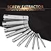 10 Pcs Tap Extractor Set Broken Head Screw Remover Steel Screw Remover Tool 3 Types