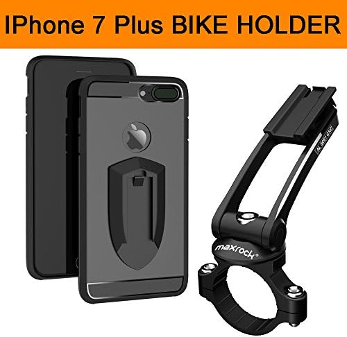 MAXROCK (TM Adjustable Compact Cycling Cellphone Holders Stem Cap Mount with Aluminium Alloy Material Bike/Motorcycle Mount for Smart Phones, GPS, Video Recorder. (for iPhone 7 Plus)