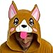 Silver Lilly Unisex Adult Pajamas - Plush One Piece Cosplay Corgi Animal Costume