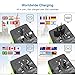 Universal Travel Adapter, International Power Adapter with 4 USB,European Adapter for UK,US,AU,CA,India 150+ Countries,All in One Travel Plug Adapter Europe (Green New)