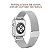 ALNBO 38mm Apple Watch Band Stainless Steel Mesh Magnetic Replacement Wrist Band with Metal Protective Case for Apple Watch Series 3 Series 2 Series 1 Sport&Edition Silver