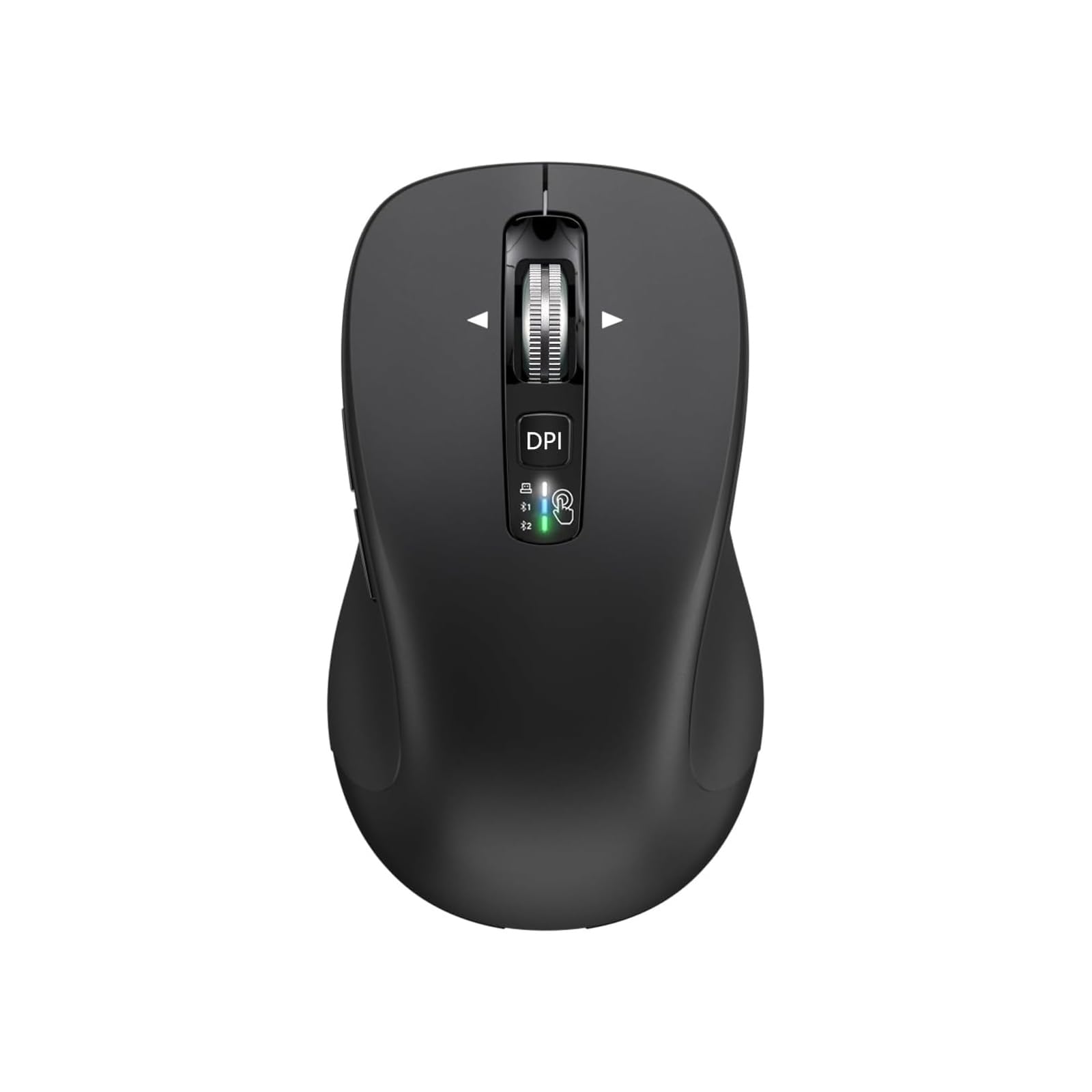 Photo 1 of CITLLA Wireless Bluetooth Mouse (USB + BT1 + BT2), Full Size, 4-Way Scrolling, Multi-Device Silent Mouse for Computer, Laptop, iPad, MacBook (Black)