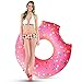 FairyStar Giant Inflatable Two-Bite Donut Pool Float ,Outdoor Swimming Pool Loung Tube Floatie Toys For Adults & Kids