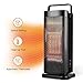 TRUSTECH Ceramic Space Heater Tower Heater for Office Small Portable Personal Heater Fan Heat Up Fast Under The Desk Oscillating Heater Instant Warm for Winter Adjustable Temperature