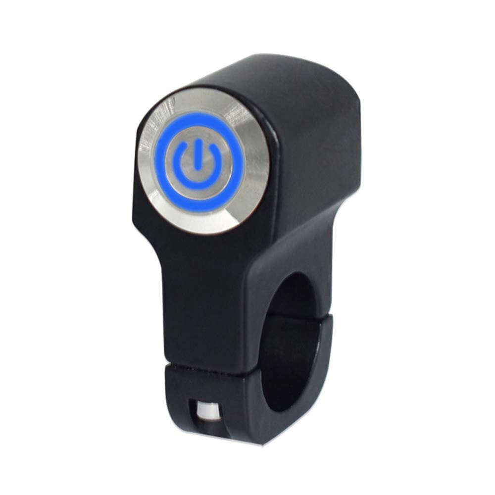 Photo 1 of 22mm 7/8" ON-Off Motorcycle Switches Handlebar Mount Healight Fog Light Switch with Blue Indicator Light 12V