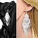 BethCAI S925 Silvers Dangling Earrings Women Fashion Leaf Style Earring Dangles for Women