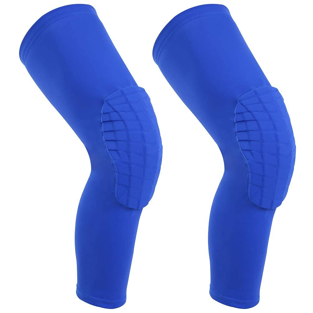 Cantop Knee Pads Long Compression Leg Sleeves Braces for Basketball Volleyball Football and All Contact Sports, Kids Youth Adult Girls Boys Women Men, Sold as 1 Pair (2pcs)