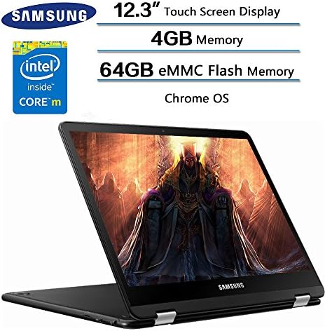 Newest Samsung Pro 12.3 inch Convertible 2 in 1 Chromebook, 12.3" (2400 x 1600) Touchscreen Widescreen Display, Intel Core m3 (up to 2.2GHz), 64GB eMMC, 4GB Memory, Chrome OS