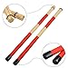 Pangda 1 Pair Rods Drum Brushes Sticks Drum Stick Set for Jazz Folk Music (Red)