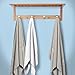 ToiletTree Products 100% Bamboo Wooden Natural Shelf with 4 Stainless Steel Hooks