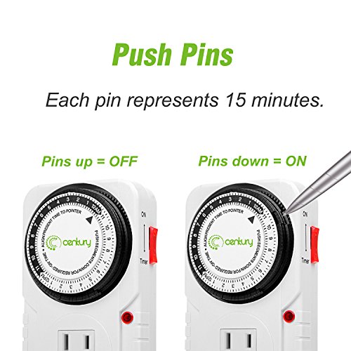 3 Century+Plug+Mechanical+Timer+Grounded