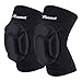 REEHUT Protective Knee Pads (1 Pair) - Sponge, High Elastic, Collision Avoidance Kneepads for Outdoor Sports (Thick, Black)