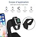 Apple Watch Stand Charging Docks & iPhone X Wireless Charger Stand for iPhone X/8/8 Plus,iwatch Charger Stand Holder for Apple Watch Series 3,2,1 & Nike
