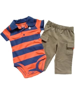 Carter's Sailboat Stripe Polo Bodysuit & Cargo Pants Set (3 Months)