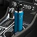 Swig Savvy Sports Water Bottle, Vacuum Insulated Stainless Steel, Straw Leakproof Lid, Storage Sleeve - 24oz (Light Blue)
