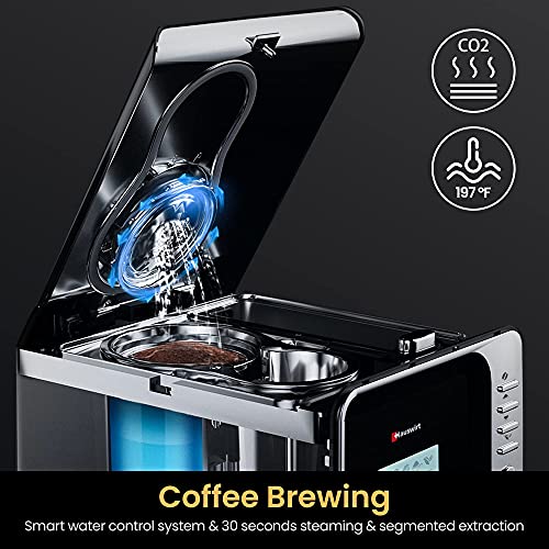 HAUSWIRT K6 Automatic Grind and Brew Coffee Maker, 6 Cup Drip Coffee