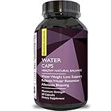 Natural Water Away Pills with Dandelion – Pure Diuretic Supplement for Water Retention + Bloating Relief – Best Weight Loss with Green Tea + Potassium – Dietary Supplement for Men &amp; Women