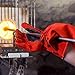 NoCry Near Fire Proof Mig Tig Welding Gloves; Animal Handling, BBQ, Grilling, Fire Pit, Pizza Oven, Forging; Premium Heat Resistant Gloves; Cowhide Leather; Long 14 Inch Forearm Protection; Size Small