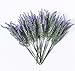 Leyaron 6 Bundles Artificial Lavender Bouquet Fake Lavender Bunch Purple Lavender Flowers Artificial Plant for Wedding, Home Decor, Office, Garden, Patio Decoration