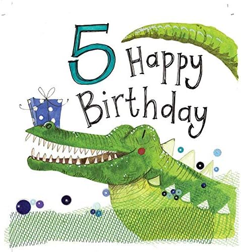 Alex Clark Carte Danniversaire 5 Ans Motif Crocodile Cartes Postales Cartes Et Papier Cartonne