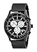 Akribos XXIV Men's Multifunction Watch - 3 Subdials Round Black Dial Chronograph Quartz Watch On a Mesh Bracelet - AK625 (Black)