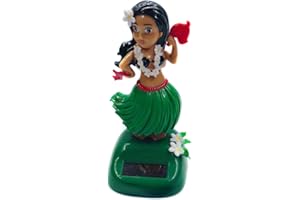 Katutude Solar Dancing Toys Solar Powered Hula Girl Dancer Figures Car Dashboard Ornament Home Office Window Table Decoration - No Batteries Required