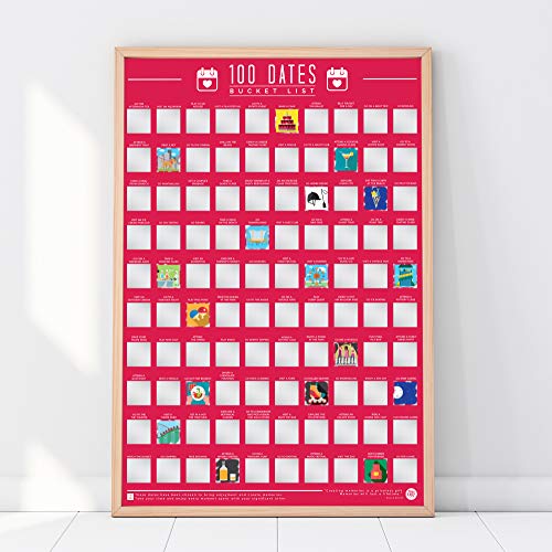 Gift Republic 100 Dates Scratch Bucket List Poster