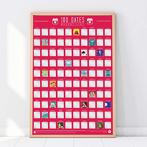 100 Dates Bucket List Scratch Poster