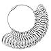 Flexzion Ring Sizer Finger Sizing Measuring Jewelry Accurate Tool Stainless Iron Metal Size US 0-13 with Gauge Set of 27 pcs Circle Models in Silver