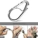 Idakey Full Stainless Steel Anti-Lost Key Chain Carabiner with Bottle Opener for Home, Camping, Fishing, Hiking, Traveling and Keychain Silver