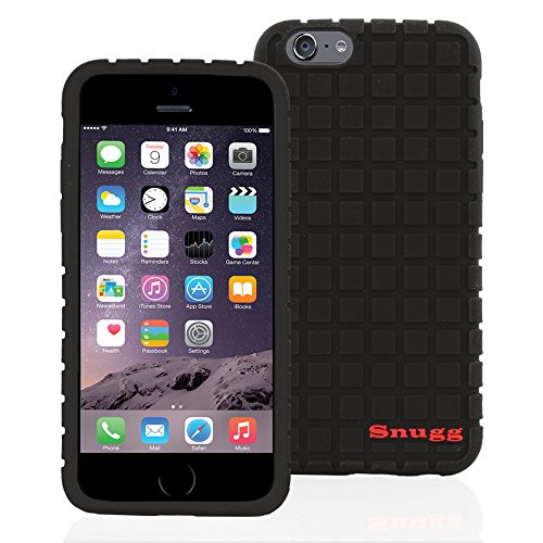 Snugg iPhone 6 Plus and 6S Plus Silicone Case in Black- Non-Slip Material, Protective and Soft to Touch for the Apple iPhone 6 Plus and 6S Plus