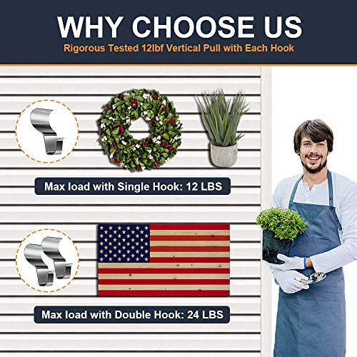 Booda Brand Siding Hooks (50 Pack), Heavy Duty Stainless Steel Vinyl