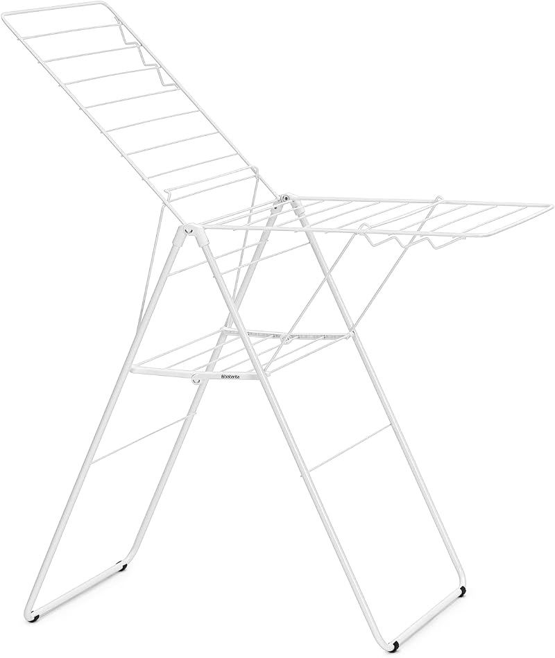 Brabantia HangOn Laundry Drying Rack 20m Fresh White Compact Foldaway
