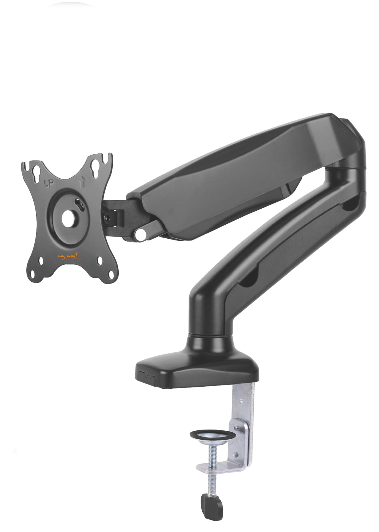 myWall HL16L Full-Motion Desk Mount for Flatscreens or PC Monitors 13-27 Inches (33-69 cm) up to 6.5 kg Arm Range up to 500 mm Black