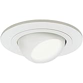 HALO 4 in. Matte White Recessed Ceiling Light Adjustable Eyeball Trim, Small, (998P)