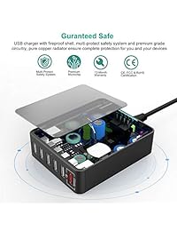 Jelly Comb estación de carga USB de 6 puertos para escritorio, múltiple cargador USB, adaptador USB para iPhone 7, iPad, Samsung Galaxy S8 S8 Edge, LG G5, Nexus, todos los smartphones