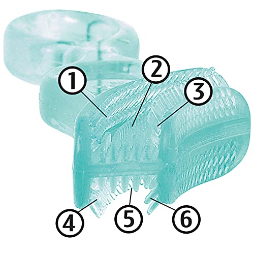 Brilliant Oral Care Baby’s First Toothbrush, Smooth Silicone Bristles Gently Clean Tender Teeth and Gums, for Ages 4+ Months, Blue, 1 Pack