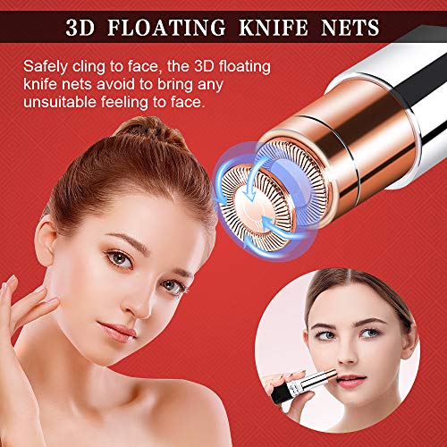 Facial Hair Removal For Women, Painless Professional Facial Hair Remover Electric Shaver For Face Lips Chin Cheeks Arm, Waterproof Razors Epilator Hair Removers For Women(Black)