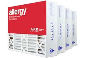 AIRx Filters Allergy 20x25x6 Air Filter MERV 11 Compatible with Replacement for Aprilaire 201 Filter to Fit Media Air Cleaner Cabinet Aprilaire Space-Gard 2200 Filter Replacement, 4-Pack