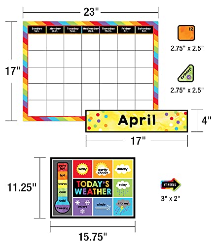 Carson Dellosa Celebrate Learning Calendar Bulletin Board Set, Boho ...