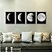 Modern Art Oil Painting Wall Sticker,Fheaven 4PCS Framed Modern Art Print on Canvas Home Wall Decor Poster Abstract The Moon