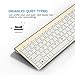 Wireless Keyboard and Mouse Rechargeable (Gold)