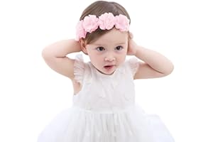 Fmeida Flower Crown Baby Headbands Newborn Floral Birthday Headbands for 4-24 Months
