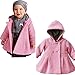 EGELEXY Baby Girl's Hooded Wool Cotton Trench Coat Outwear 6-12 Months Pink