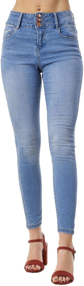 ex UK Store Ladies Pants Stretch Denim Blue High Rise Womens Pockets Ankle Skinny Jeans