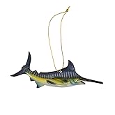 Treasure Gurus Hanging 5" Marlin Fish Xmas Gift Topper Coastal Swordfish Christmas Tree Ornament Nautical Holiday Decor