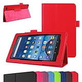 Fire 7 5th Generation Case,Mama Mouth PU Leather Folio 2-folding Stand Cover with Stylus Holder for 7